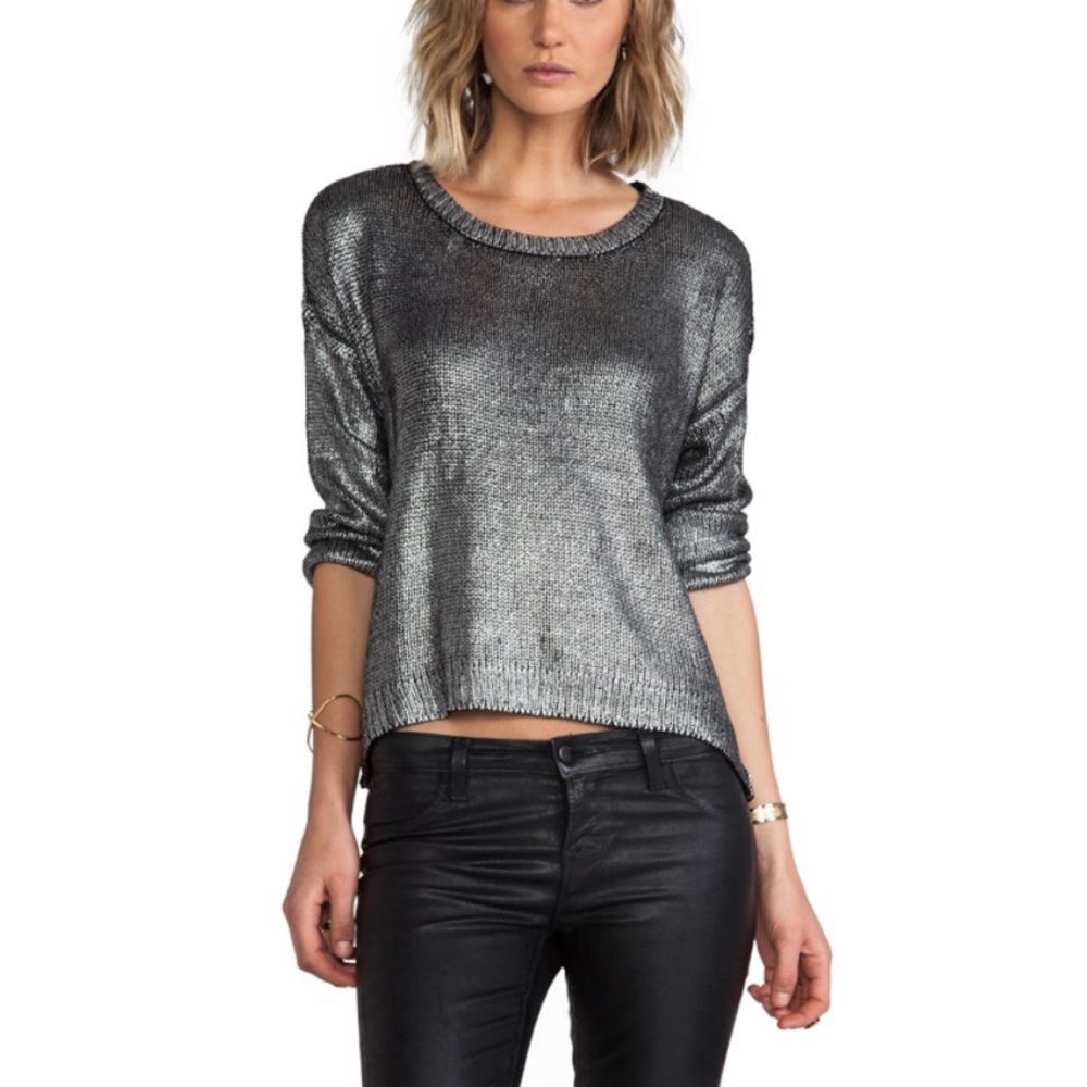BB Dakota Metallic Foiled Sweater